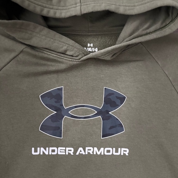 Under Armour Kids Olive Green Hoodie - Picture 3 of 3